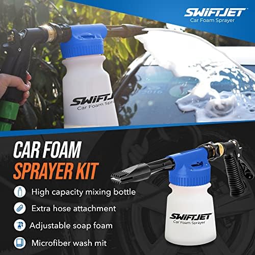 SwiftJet Car Wash Foam Gun + Wash Mitt - Works with Any Soap & Garden Hose - Image 5