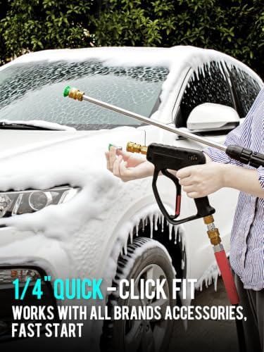 MEKOH Commercial Short Pressure Washer Gun PRO, 5000PSI Compact Stubby Gun - Image 5