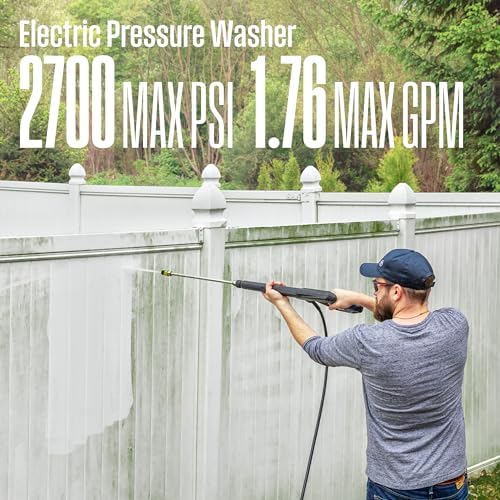 Westinghouse WPX2700e Electric Pressure Washer, 2700 Max PSI and 1.76 Max GPM, Induction Motor, Onboard Soap Tank, Spray Gun and Wand, 5 Nozzle Set, for Cars/Fences/Driveways/Homes/Patios/Furniture - Image 5