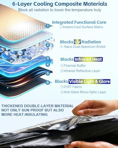 Windshield Sun Shade for Ford F150 F-150/F250/F350/F450 2026 2025-2021 Front Window Sunshade Sun Visor Protector Foldable Block UV Rays Interior Windshield Cover Keep Car Cooler - Image 3