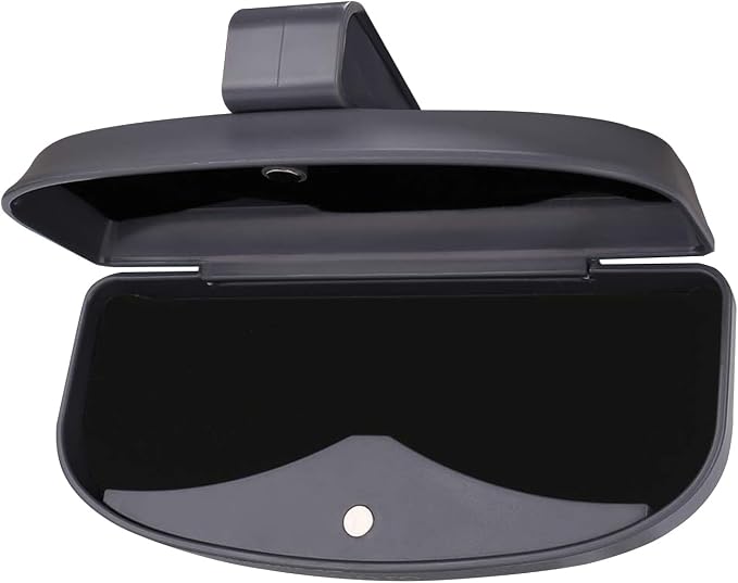 MOSISO Car Visor Sunglasses Case, ABS Eyeglasses Holder Protective Box | Universal Automotive Clip Eyewear Hard Shell Storage Organizer with Magnetic Closure and Double Card Clamp, Space Gray by MOSISO