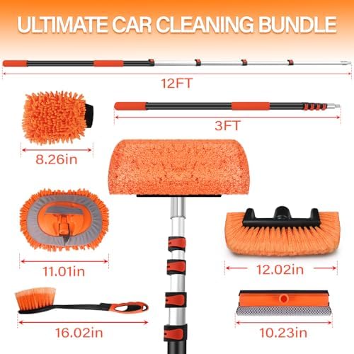 18 FT Reach Car Wash Brush with Long Handle, Car Cleaning Kit - Image 6