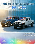 Windshield Sun Shade for Jeep Wrangler TJ JK JL & Gladiator JT Front Window Sun Visor Protector Flag Pattern Foldable Block UV Ray Windshield Sunshade Keep Car Cooler - Image 6