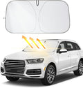 Car Shade Front Windshield-Portable Folding Car Windshield Sun Shade | UV&Heat Resistant Sun Blocker- Keeps Car Cool,Universal Windshield Cover Sun Shade Fit Car, Truck, SUV XL(62.99*33.46inch) by Salior