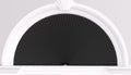 Myshade Arch Window Shades Half Circle Blackout Cellular Shades Cordless No Drill Blinds for Windows Half Moon Honeycomb Fabric No Tools Room Darkening Shades Easy Install (1PCS Black 24" W X 12" H) by MYSHADE