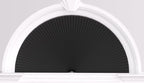 Myshade Arch Window Shades Half Circle Blackout Cellular Shades Cordless No Drill Blinds for Windows Half Moon Honeycomb Fabric No Tools Room Darkening Shades Easy Install (1PCS Black 24" W X 12" H) by MYSHADE