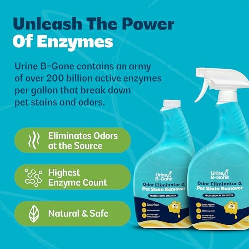 Urine B-Gone Enzyme Cleaner for Pet & Human Urine, Original, 32 oz, 2-Pack - Image 6