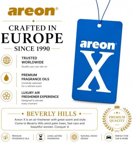 AREON X Beverly Hills Paper Hanging Car Air Freshener - Pack of 12 - Image 6