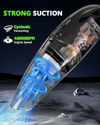 Handheld Vacuum Cordless, Portable Car Vacuum, Black - Image 3