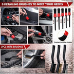 63PCS Car Wash Cleaning Kit,Car Wash Brush with Long Handle,Car Detailing Kit with Foam Gun,Car Cleaning Supplies,Handheld Vacuum, Car Detailing Kit (63PCS) - Image 6