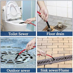 100FT Sewer Jetter Kit for Pressure Washer, 1/4''NPT Drain Cleaner Hose 5800PSI, Pressure Washer Cleaning Kit with Corner Rotating Button Sewer Jetting Nozzles, Quick Connect Set - Image 5