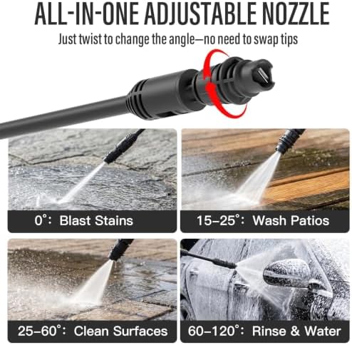 MZK Lightweight Pressure Washer, Portable Power Cleaner with Foam Cannon - Image 3