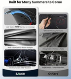 Zanch Windshield Sun Shade Umbrella for Tesla Model Y/3 (Including Juniper) 2018-2026 [Interior Protection, Up to 75℉ Cooler] Custom-Fit, No Sagging, No Gaps, Foldable Front Sunshade Umbrella - Image 6