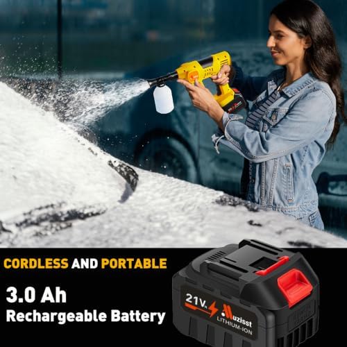 1100PSI Cordless Car Washer,Portable Battery Powered Cleaning Tool - Image 5