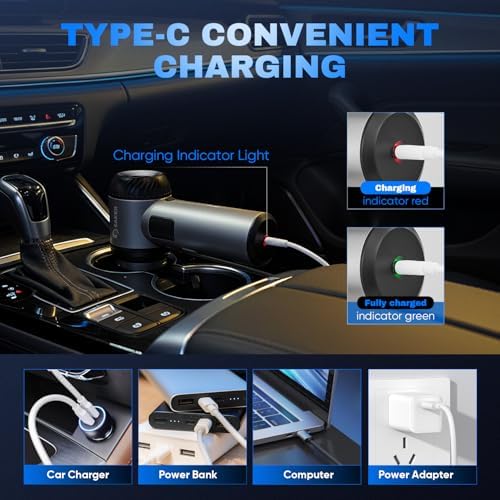 Saker 4 in1 Handheld Car Vacuum Portable Cordless 20000Pa HL157 Silver - Image 6