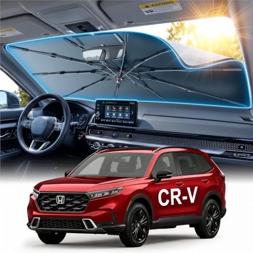 2026 Upgraded Windshield Sun Shade Umbrella for Honda CR‑V [Precision Custom Fit, Superior UV & Heat Block] Cooling Tech Fabric, Durable Foldable with Storage Bag, Fits 2000‑2026 by Unknown