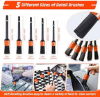 61 PCS Car Detailing Kit Interior Cleaner, Auto Detailing Kit, Car Vacuum Car Interior Detailing Kit, Car Wash Kit with Bucket Detailing Brush Set Car Accessories for Motorcycle, Cars, Bikes, Wheels - Image 3