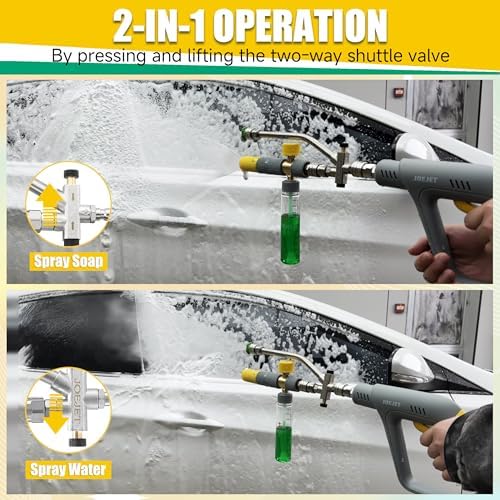 JOEJET Pressure Washer Foam Cannon with Short Gun, Mini Foam Cannon 100ml - Image 2