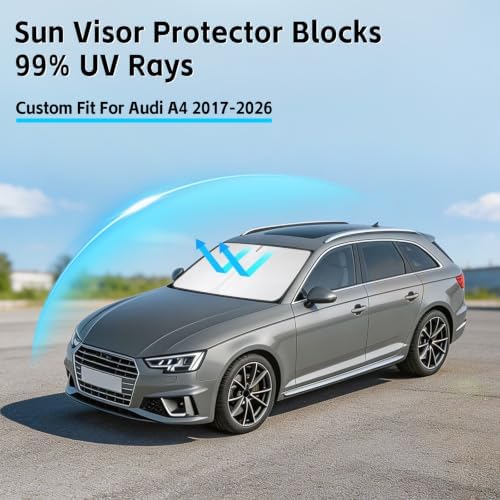 Windshield Sun Shade for Audi A4 2017-2026 Sunshade - Image 2