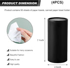 DXNQ 4 PCS Car Tissues Holder, Car Cup Holder Refillable Travel Tissues Tube with Facial Tissues, Portable Cylinder Round Tissue Boxes Container Decor for Car Office Home (Black) - Image 2