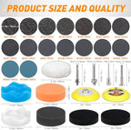 174 PCS 3 Inch Wet Dry Sanding Discs 60-10000 Grit Assorted - Image 2