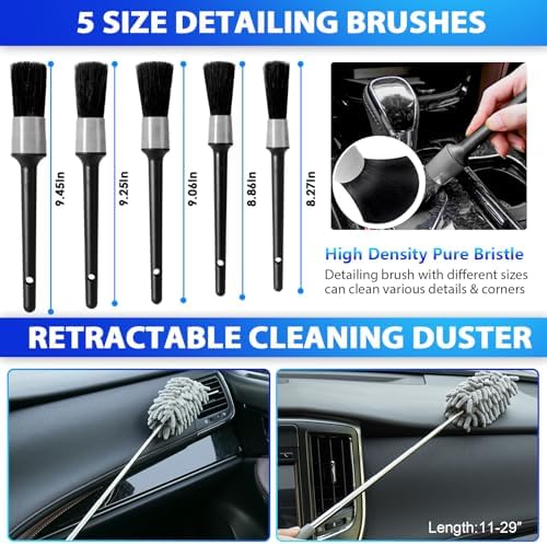 THINKWORK Car Cleaning Kit with High Power Vacuum,31PCS Car Detailing Kit - Image 4