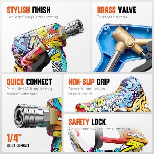 Short Pressure Washer Gun, Power Washer Gun - Image 4