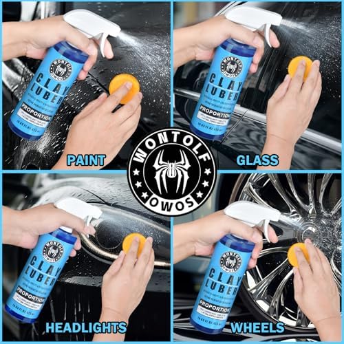 Wontolf Clay Bar Kit, Complete Clay Bars Auto Detailing Clay Luber Lubricant Car Wash Kit, Premium Grade 4 Clay Bars, Lubricant Tablets 20 Pack, Car Detailing Kit for Detailing Cleaning - Image 3
