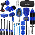 26Pcs Car Detailing Brush Set, Car Detailing Kit, Car Detailing Brushes, Car Cleaning Kit, Car Windshield Cleaning Tool, Professional Car Care kit - Car Wash Brush kit for Interior Exterior Wheels by TTRCB
