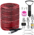 200FT Sewer Jetter Kit for Pressure Washer, 5800PSI Drain Cleaner Hose by Trustworthy