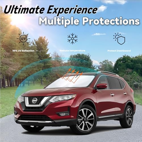 Windshield Sun Shade for Nissan Rogue 2014-2020 - Image 3