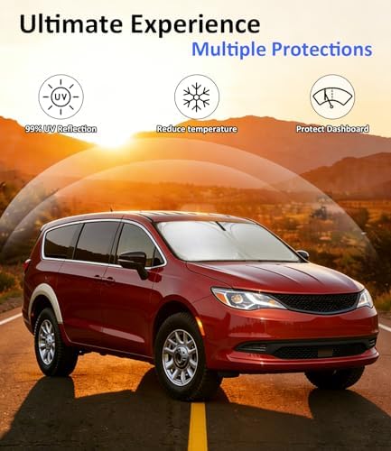 Windshield Sun Shade for 2021-2025 Chrysler Voyager Accessories - Image 3