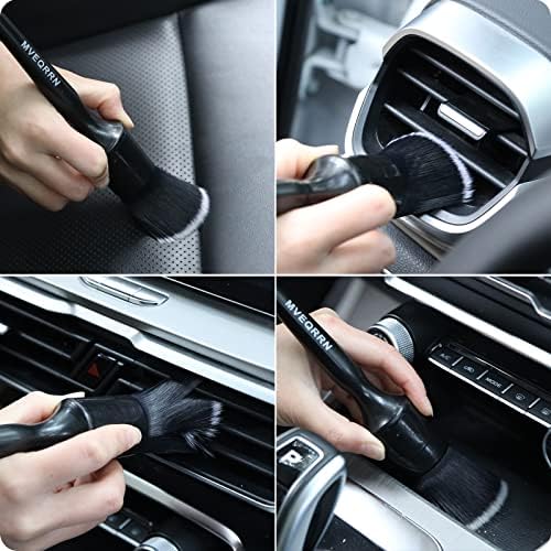 MVEQRRN 6 Pcs Car Detailing Brush Set, Boars Hair & Soft Cleaning Brushes - Image 5