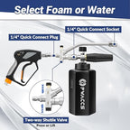 PWACCS Dual Foam Cannon with Pressure Washer Short Gun, 1.5 Liter - Image 3