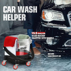 DNA Motoring 5 Gallon Washing System Includes 15.5L Bucket, Filtration System Insert, Five Castor, Bucket Dolly, and Lid for Car Wash and Detailing, Transparent, TOOLS-00603 - Image 4