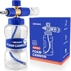 Foam Cannon for Pressure Washer, Professional Car Cannon Lance, 1L Wide Mouth Bottle, 1/4 Inch Quick Connector, 4000 PSI, 360 Rotatable Nozzle, Adjustable Thick Snow Foam, 1.2mm Orifice by Unknown