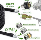 200FT Sewer Jetter Kit for Pressure Washer, 5800PSI Drain Cleaner Hose - Image 3
