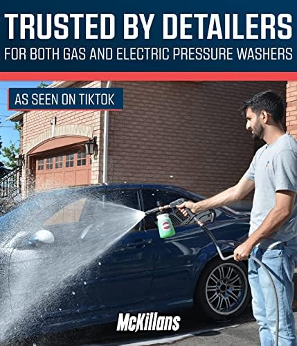 McKillans Foam Cannon for Pressure Washer (Wide Mouth) - Car Wash Snow Foam Cannon Lance Pressure Washer Soap Dispenser for Car Washing with Adjustable Thick Foam + 1/4 Quick Connector - Image 5