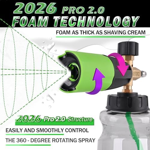BEAR FORCE Innovative Brass Foam Cannon Pro+ for Pressure Washer, Car Wash - Image 5