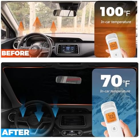 Foldable Front Windshield Sunshade fit for Nissan Kicks 2018-2024 - Image 2