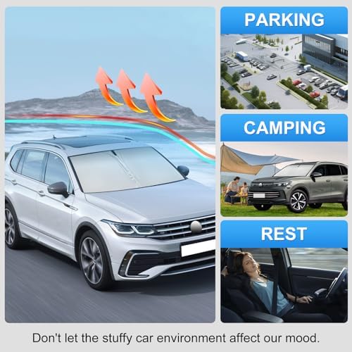 Custom Fit Windshield Sun Shade for Volkswagen VW Tiguan 2018-2026 - Image 6