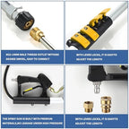 24 FT Telescoping Pressure Washer Wand with Pressure Washer Extension Wand, Brush Head, Gutter Cleaner, 5 Spray Nozzle Tips, 2 Hose Adapters and Support Belt - Image 6