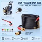 Hourleey 50FT Pressure Washer Hose with 3/8 Inch Quick Connect, High Tensile Wire Power Washer Hose, 4000 PSI - Image 5