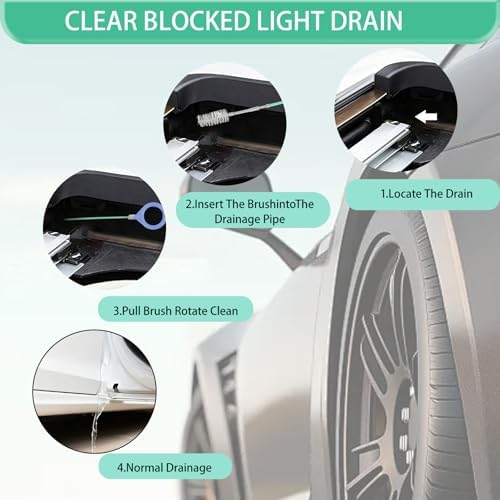 Auto Sunroof Drain Cleaning Tool, 120 Inch Long Flexible Tube Cleaning Brush, Extra Long Pipe Cleaners for Car Sunroof, Windshield Wiper Drain Hole, Trunk Drain & Sewer Maintenance - Image 3