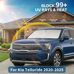 for Kia Telluride Windshield Sun Shade 2020-2025, Double Layer 240T Front Window Shade, Custom Fit UV Blocking Foldable Sun Visor, Summer Car Accessories Must-Have - Image 2