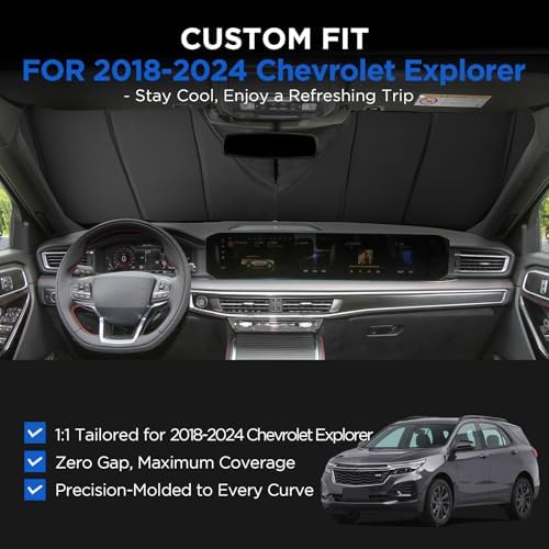 MAIKER Windshield Sunshade Compatible with Chevrolet Equinox 2018-2024 - Image 2