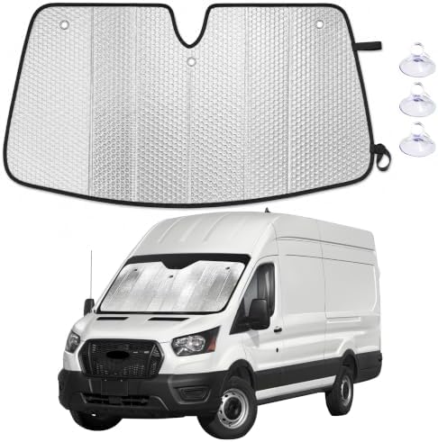 EcoNour Foldable Sun Shade Fit for Ford Transit 2015-2024 2025 2026 by EcoNour
