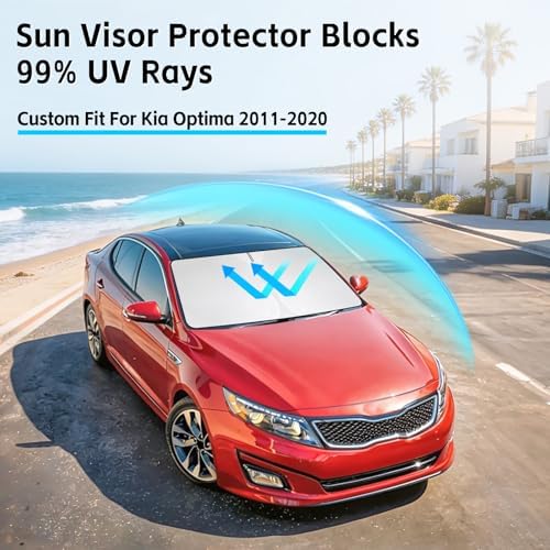 Windshield Sun Shade for Kia Optima 2011-2020 Sunshade - Image 2