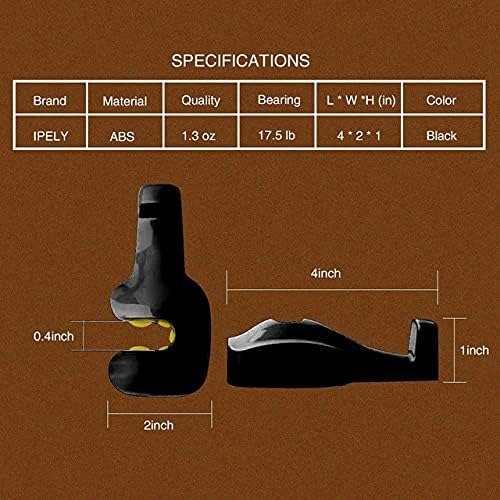 IPELY Universal Car Vehicle Back Seat Headrest Hanger Holder Hook for Bag Purse Cloth Grocery (Black -Set of 2) - Image 7