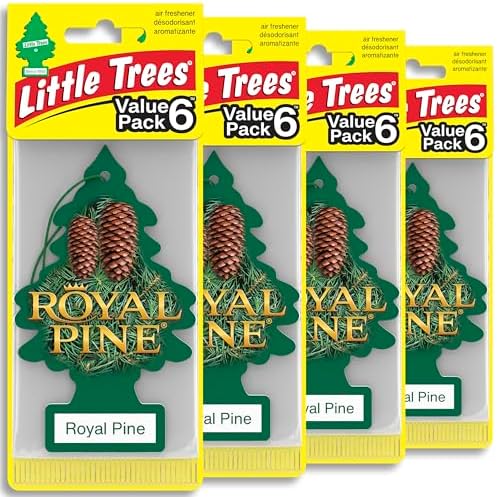 LITTLE TREES Car Air Freshener | Hanging Tree Provides Long Lasting Scent for Auto and Home | Royal Pine, 24 Air Fresheners by LITTLETREES